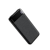 Power Bank 10000mAh Dünn Klein Externer Akku 2.4A Handy Ladegerät Tragbares für iPhone Samsung Galaxy One Plus Xiaomi iPad Android Mehr (Black, 1-pak)