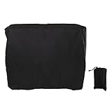 Schutzhülle für Tennistisch, mit Reißverschluss, Silberbeschichtung 210, wasserdicht, staubdicht, für Tennistisch, Patio, 155 x 75 x 150 cm, Schwarz