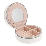 BESPORTBLE Reise Schmuck Aufbewahrungsbox PU Schmuck Organizer Für Ohrringe Ringe Halsketten Unterwegs