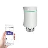 CNANRNANC Smartes Heizkörperthermostat, energiesparendes kabelloses Heizkörperthermostat mit programmierbarem 5+2-Zeitplan, für Smart Life für Tuya App für Fernbedienung Heizungssteuerung