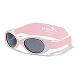 Mausito BABY Sonnenbrille 0-18 Monate Mädchen I VERGLEICHSSIEGER Sonnenbrille Baby 100% UV-Schutz I BIEGSAM & verstellbares Band I Schadstofffrei I Europäisches Design für Kinder gemacht