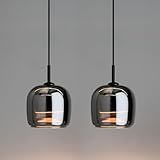 Black Glass Pendant Light Adjustable Pendant Lamp Single Head Small Chandelier Nordic SuspensLighting for Dinning Room Kitchen Island Living Room Bedroom Indoor Lighting