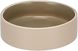 Hundenapf Keramik – hundenapf kleine Hunde – 200ml – spülmaschinenfest – rund beige & grün – Flamingo