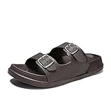 Hdbcbdj Hausschuhe für Herren, Sommer, Strand, atmungsaktiv, Gartenclogs, Schuhe für Herren, Herrensandalen, braun, 40 2/3 EU