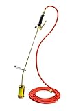 Gasbrenner 58 KW + Ständer + 5 Meter Schlauch + Adapter Dachbrenner Unkrautvernichtung, Anzünder, Bitumenbahnen Brenner Abflammgerät Abflammgerät für Unkraut SN0283