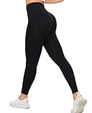 Giyaluzw Sport Leggings Damen Booty Scrunch Butt Gym Leggings Damen Leggings High Waist Lange Yoga Hose Push up Fitness Frauen Sporthose (DE/NL/SE/PL, Alphanumerisch, L, Regular, Regular, 1 Schwarz)