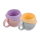 Sosoport 2 Teiliger Zahnputzbecher Mundwasserbecher Fürs Badezimmer Unzerbrechlicher Becher Mit Griff Wiederverwendbarer Zahnputzbecherhalter – Für Wasser Milch Tee Und Saft