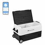 MUDIRO Kompressor Kühlbox 35 L mit Bluetooth-App, 12/24 V und 230 V Kühltasche Elektrisch, bis -20 °C für Auto, LKW, Boot, Reisemobil, Camping, Dual Zone