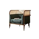 Wohnzimmer Sofa Wabi-Sabi Stil Holz Rattan Sofa Dreisitzer Couchtisch Wohnzimmer Doppel Freizeitstuhl (S)