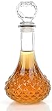 Provance Dekorative Glaskaraffe für Whiskey, Cognac, Scotch, Brandy, Sherry, 800 ml, 26 x 13 x 13 cm, mit Glasverschluss