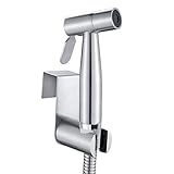 Bidet-Handbrause, Hand gehalten Bidet Sprayer Edelstahl Sprayer mit 59-Zoll-Schlauch und Halterung Halter für Dusche Badezimmer Hygiene Toilettenpapier Windelreinigung (A)