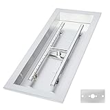 GASPRO 61 x 20,3 cm große Drop-In-Feuerstelle und Brenner, Erdgas- und Propangas-Feuerstelle mit H-Brenner, robuster Edelstahl 304, Montageplatten im Lieferumfang enthalten