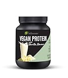 Intenson Veganes Proteinpulver Geschmack: Vanille [600 g], Pfanzliches Protein Pulver Erbsen und Hanf