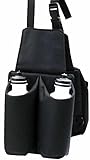 Amesbichler Reitsport AMKA Packtasche Nylon mit 2 Flaschenhaltern Satteltasche Packtasche Satteltasche Westernsattel schwarz