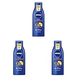 NIVEA Hautstraffende Körper-Milch mit Q10 für trockene Haut - Body Milk, 400ml (Packung mit 3)