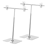 PRETYZOOM 2 Stück Plakatständer verstellbarer Ständer Schilderständer für den Schreibtisch Staffeleien zum Ausstellen Anzeige stehender Schildhalter T-förmiger Posterständer Rostfreier Stahl