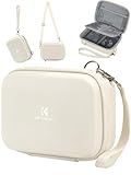 K&F CONCEPT Digitalkamera Tasche Kleine, kompatibel Fotokamera Tasche, Kinderkamera Tasche Eva-Hartschalendesign (nur Hülle) Beige