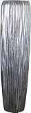 Klocke Dekorationsbedarf Moderne & Hochwertige Pflanzvase/Pflanzkübel - Fiberglas - Mit Einsatz - Indoor & Outdoor - Wetterbeständig (Silber, H: 180 cm - Ø 42 cm)