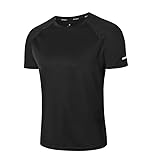 ZENGVEE Sport Tshirts Funktionsshirt Kurzarm Herren Shirt Men Trainingsshirt Schnelltrocknend Fitness Sport Shirts Laufshirt Männer 5010 Black M
