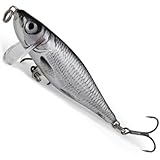 Salmo Thrill Wobbler sinkend, Salmo Farben:Black Metallic Bleak, Länge/Gewicht/Laufverhalten/Tauchtiefe:5cm / 6.5g / sinkend