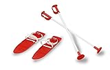 JAMARA 460377 - Snow Play Ski Alpin 1st Step 40cm - aerodynamische Bauweise, Skistöcke 40cm, extra sichere Befestigungsschlaufen, Anti Rutsch Oberfläche, Befestigungsschlaufen Größen (23 - 28), rot