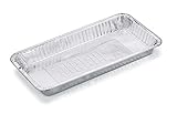 Weber Alu-Tropfschale - XL (42 x 21 x 4 cm), 5 Stück, für Holzkohlegrills ab Ø 57cm, aus Aluminium, zum Auffangen von Säften, ideal für indirektes Grillen, BBQ - Silber (6454)