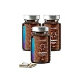 CLAV® 3er Set N°5 BALANCE – Serotonin & Dopamin Kapseln mit Ashwagandha, Rhodiola & Safran – Magnesium, Vitamin B12, B5 & B9 – Für innere Balance & Nerven – 180 Kapseln – Vegan