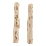 Gorise 2 Stück Kaustangen aus Kaffeeholz für Hunde – Natürliche Holzknochen (Größe M, 7,5–17,5 kg schwere Hunde) Zahnreinigungswerkzeug