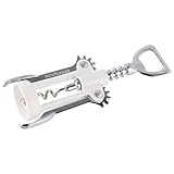 FACKELMANN Korkenzieher mit Flaschenöffner 16,5cm in weiß/Silber, Kunststoff, 16.5 x 7.9 x 3.8 cm, 49786