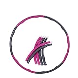 Hula Hoop Reifen 1,2-1,5-1,8kg Ø100cm 6-TLG dauerhaft robust Fitness (1,2 kg Rosa-Grau)