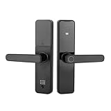 PurpleMinder Fingerabdruck-Türschloss Intelligentes Schloss Elektronisches Türschloss mit Fingerprint Schlüssel und Digitaler Tastatur Code Türschloss, 4*AAA-Trockenbatterien für 15 Monate (Mit APP)