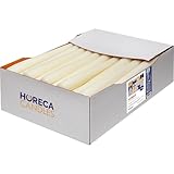 Horeca Candles - Spitzkerzen – Elfenbein Ø 2,3 x 25 cm - 50er Set Leuchterkerzen für Kerzenhalter - 7,5 Stunden Brenndauer - Tropffrei, Rauchfrei, Duftfrei