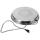 DOITOOL Beheizbare Edelstahl Heizplatte für Geflügeltränke Frostschutz Hühnertränke Basis mit Thermostat für Haustiere und Kleintiere im Winter Langlebige Wasserfeste Tränkenwärmer basis