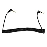 UTHCLO Rechtwinkliges 35 MM Aux Audio Kabel Spiralfeder Stecker Stecker Flexibel für Handy Tablet Lautsprecher