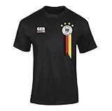 Deutschland Trikot schwarz EM 2024 - T-Shirt Herren & Damen - Germany Fußball - Fanartikel Europameisterschaft - Schwarz L