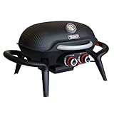 TAINO KENAI Gasgrill klein Tischgrill Balkongrill Gas Outdoorküche Thermometer Schwarz