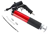 Cymwer Druckluft Fettpresse, 6000PSI Schmierung Pneumatisch Schmierpresse, Flexibler Schlauch, fettpresse for schmiernippel, 2 Kupplungen, 1 gebogenes Metallrohr