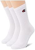 Champion Unisex kinder Core-Junior 3PP Crew Socken, Weiß, 31-34 EU (3er Pack)