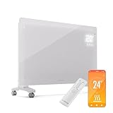 Klarstein Elektroheizung, 2500 W Konvektor Heizung Freistehend & Wandmontage, Energiesparend mit App-Control & Bodenrollen, , Heizkörper Elektrisch mit Thermostat