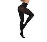 Frola Nur die Damen Strumpfhose 80 Den Blickdicht Microfaser Weich Damenstrumpfhose (L/XL, Schwarz)