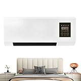 Wandmontierter Heizlüfter - Gebläse Für Schlafzimmer | Fernbedienung Wandheizer Innen Außen Wohnheimzimmer Keller Wohnung Werkstatt