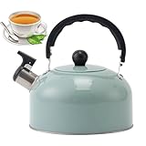 Pfeifender Teekessel – Edelstahl-Teekessel, lebensmittelechte Herdplatte, hitzebeständiges Wasser mit Anti-Verbrühungsgriff, heißes Wasser schnell zu kochen, tragbares Pfeifen