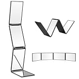 360 Grad Spiegel, 4 Wege Spiegel, Faltbarer Taschenspiegel Klappbar Handtasche, Kosmetikspiegel, Kleiner Reisespiegel Klappbar Handspiegel, Tragbarer Makeup Klappspiegel für Reise Make Up Spiegel