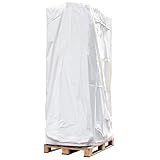HASKYY XXXL Schutzhaube 250x130x90 cm - Universal Abdeckhaube für Paletten Gitterbox Grill Strandkörbe Gartenmöbel - wasserdichte PE Schutzhülle - Extra Hoch - UV-beständig