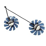 YLLOZDE 2 Stück/Set FDC10U12S9-C CF9010H12S XFX RX480 RX570 GPU VGA-Kühlerlüfter für HIS für RX 570 RX470 Grafikkarte(Blue FDC10U12S9C)