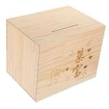 Toyvian Große Holz Spardose für Only Save Piggy Bank Robuste Münzbox Vielseitige Schatztruhe für Tägliche Einsparungen Leicht zu Reinigen für Schlafzimmer und Büro Geschenkidee