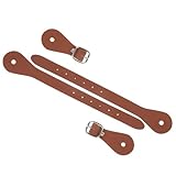 SOIMISS 2 Stück Verstellbare Sporenriemen aus Strapazierfähigem Pu Kunstleder mit Metallschnalle Western Stil Flexibel für Verschiedene Stiefelgrößen Reitzubehör für Pferdesport