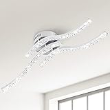 Zewanny LED Deckenleuchte, Acryl Wellenförmige Deckenlampe 3 Parallel Flammige,2640 Lumen 24W 4000K Neutralweiß Deckenleuchte für Esszimmer, Schlafzimmer, Küchenflur