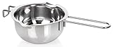 wenco Wasserbad Schmelzschale – Hitzebeständiger Schmelztopf mit Griff zum Schmelzen von Schokolade, Butter, Wachs – Spülmaschinenfest & Rostfrei – Perfekt für Backen, Kochen & DIY, Edelstahl, 14cm