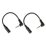 CHICAMPERA 2Stücke zu Trrs Adapter Buchse zu Stecker Mikrofonadapterkabel für Lavaliermikrofone Funkmikrofone und Mehr Hochwertige Audioverbindung Stark Abgeschirmt